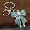 Anillo de llavero de arco de aleación de zinc con pedrería, colgante de llave de metal, accesorio DIY para llavero de coche y bolso