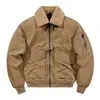 Chaqueta de Algodón Acolchada Gruesa para Hombre Otoño e Invierno, Nueva, con Cuello de Piel Desmontable, Ropa Exterior Casual Cálida, Chaqueta Acolchada de Algodón con Cuello Alto 7911