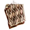 Bufanda Jacquard Geométrica de Contraste de Color Vintage 2026, Calentador de Cuello Cálido Otoño e Invierno para Mujer, Chal Exterior Multifuncional con Borlas Tricolor