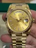 Reloj Autonatice Negro Caramelo Semana Doble Calendario Registro Reloj TWS Amarillo Caramelo Reloj Completamente Dorado Pareja