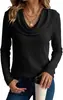 Ropa de otoño/invierno nueva para mujer, europea y americana, transfronteriza: Camiseta casual de punto de moda con cuello barco de manga larga Amazon