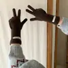 Guantes de Lana Gruesos Cálidos Versátiles de Color Sólido para Mujer Invierno Guantes Protectores sin Dedos para Ciclismo Pareja Invierno Mujer