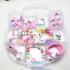 Nuevo Set de Accesorios para el Cabello de Niños para Navidad, Pinzas para el Cabello de Niñas, Ligas para el Cabello, Gomas Elásticas, Caja de Regalo, Regalos para Guardería, Venta al por Mayor, Suministro Transfronterizo