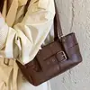 Bolso de Hombro Transfronterizo Color Maillard Retro para Mujer Otoño/Invierno 2026 Nueva Tendencia Moda Commute Bolso de Hombro Único