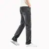 Jeans rectos de alta gama para hombre, nuevo modelo primavera/otoño 2026, pantalones casuales de primavera para hombre, pantalones negros ajustados de moda, suaves
