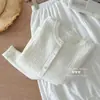 Cárdigan de punto trenzado, color liso, de alta gama, estilo coreano, cuello redondo, con pliegues para mujer, nueva colección de primavera, top juvenil de manga larga, corte holgado