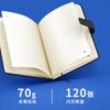 Cuaderno Deli 3301 de 25 KB/120 hojas, con botones magnéticos, de cuero, para negocios, diario, registro de reuniones