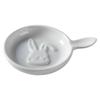 Plato de cerámica con sabor en relieve, plato creativo de salsa de dibujos animados, plato para aperitivos, mini plato lindo para vinagre doméstico, plato para salsa de olla caliente