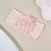 Accesorios Europeos y Americanos Nuevos Más Vendidos para el Cabello de Niños Diadema Ancha Elástica de Nylon con Decoración de Flores Tocado para Bebé Venta al por Mayor