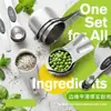 Conjunto de Colheres e Xícaras Medidoras Magnéticas de Cabeça Dupla em Aço Inoxidável Amazon, Conjunto de 15 Peças para Cozinha e Panificação com Balança, Colher Medidora para Café