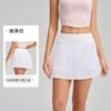 Saia de Tênis Antibacteriana de Cintura Alta com Controle de Barriga, Processada e Personalizada, Falsa de Duas Peças, Saia para Esportes ao Ar Livre, Corrida, Yoga, Saia Plissada para Mulheres