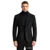 Blazer casual de chenilla para hombre, estilo grueso otoño/invierno, traje de dos botones, prenda exterior para hombres de mediana edad, en stock