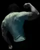 Breathedivinity Marca Americana de Moda Estilo Oscuro Ropa Deportiva Fitness Camiseta para Hombre Elástico de Secado Rápido