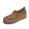 Nuevos Zapatos Birkenstock de Piel Genuina Primavera y Otoño 2025 para Mujer Casual sin Cordones Mocasines Perezosos Zapatos Canguro Zapatos Retro para Mujer