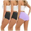 [Paquete de 3] Ropa Interior de Encaje para Mujer Talla Grande de Comercio Exterior de Aliexpress Color Sólido Bragas de Cintura Alta Versión Europea y Americana Grande