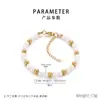 Pulseira de Aço Inoxidável com Pérolas, Elegante e Versátil, Cruzando Fronteiras, Acessórios de Pulseira Personalizados de Alta Qualidade com Contas de Aço