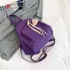 Mochila para Estudiante Universitario 2025 Verano Nuevo Desplazamiento Diario Color Puro Mochila Escolar para Estudiante de Secundaria Bolso de Hombro Cruzado Bolso Tote