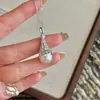 Popular Collar de Perlas de Zirconia de Xiaohongshu, Elegante y Lujoso, Cadena de Clavícula de Gama Alta, Exquisito y Versátil Collar de Muñeco de Nieve