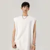 Camiseta sin mangas de diseño deconstructivista americano para hombre Verano 2025 Nueva Marca de Moda Holgada Chaleco Deportivo Chaleco Casual