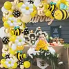 Conjunto de Arco de Balões Abelha Girassol Margarida Balões de Folha de Alumínio Abelha Decoração Tema Aniversário Abelha