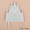 Decoración de Pastel Feliz Cumpleaños para Niños Enchufe Estilo Celebridad de Internet Castillo Molino de Viento Globo Año del Bebé Adornos para Hornear Bandera
