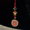 Cordón para Teléfono Móvil Original Tejido a Mano Ocho Santos Patronos 1.5 Thangka Pintado en Oro Colgante para Teléfono Móvil Colgante para Bolso Unidad USB