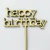 Nuevo Estilo Ins Transfronterizo Feliz Cumpleaños Madera Feliz Cumpleaños Inserto para Pastel de Cumpleaños Inserto para Pastel de Cumpleaños