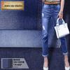 Tecido denim à prova de encolhimento 16*16 7.8oz sarja algodão elástico tecido para jeans w2458