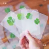 Trébol de Cuatro Hojas Real Muestra de Trébol de Cuatro Hojas Regalo de Graduación Tarjeta Transparente Tarjeta de Deseos Marcapáginas Lágrimas Coreanas Acrílicas