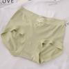 Ropa interior modal sin costuras para mujer, pantalones cortos triangulares de una pieza sin costuras de cintura media y talla grande para chica gordita.