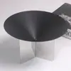Plato de Frutas en Forma de Embudo Metálico Creativo Moderno Simple Plato de Almacenamiento Sala de Estar Mesa de Café Comedor Escritorio Adornos Decorativos de Lujo Ligero