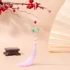 Nuevo colgante de borla de conejo de jade begonia estilo chino, accesorio DIY, borla estilo Tíbet, accesorio para caja de regalo pequeña de Festival de Medio Otoño