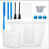 Suministro de fábrica resina epoxi pegamento cristal gota taza medidora grande taza dispensadora de pegamento varilla para remover combinación de juego de silicona