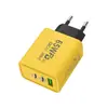 Cargador Dual PD + Dual USB de 120W Adecuado para Huawei Android Apple Teléfono Móvil Cabezal de Carga USB Múltiples Puertos Cabezal de Carga Rápida