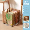Caja de almacenamiento de libros para al lado del escritorio de estudio, con ruedas, caja de almacenamiento de libros móvil de gran capacidad debajo del escritorio
