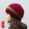 Chapéu de Mãe, Topo Arredondado, Outono e Inverno, Aba Larga, Touca de Tricô Quente, Adulto, Meia-Idade e Idoso, Vovó, Espessado