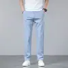 Novas Calças Casuais para Homens Primavera e Verão 2026, Calças de Sarja de Algodão Puro Retas Largas, Calças Longas Versáteis da Moda para Homens