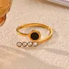 Anel Cruzado Novo Estilo Europeu e Americano em Aço Inoxidável Banhado a Ouro 18K para Mulheres, Versátil para Uso Diário, Joia de Anel Aberto Geométrico Simples