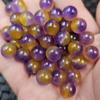 Amoxa Perlas Redondas Perlas de Jade Color Morado Bloque de Color Cuarzo Jade Pulsera Colgante Accesorios Hecho a Mano Perlas de Jade