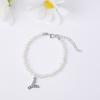 Pulseira Feminina Simples de Pérola Pulseira com Nome Letra Inglesa Pulseira de Estudante Atacado Pulseira de Contas Corrente Ins para Namorada