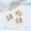 Cuentas Espaciadoras de Fuegos Artificiales Chapadas en Cobre Oro Real de 14K Incrustadas con Circonita Pulsera de Cadena de Cristal Hecha a Mano para Bricolaje Accesorios de Joyería para Pulsera Collar