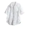Camisa Masculina de Verão Manga Curta 2026 Gradiente Moda Temperamento Versátil Estilo Item Quente Respirável Manga Curta Estilo Férias na Praia