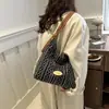 Bolsa Transversal Listrada Étnica Vintage 2024 Nova Bolsa Mensageira de Grande Capacidade Bolsa de Ombro Casual Artística Japonesa Tendência