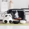 Conjunto de Chá Portátil de Luxo Leve Panda para Viagem com Alça Lateral, Uma Bule e Duas Xícaras, Xícara Rápida, Logotipo de Presente Corporativo de Alto Padrão