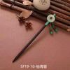 Horquilla de madera de ébano de imitación con borlas, horquilla con forma de paso, tocado antiguo para niños, accesorios para el cabello, horquilla para el cabello de ropa antigua, accesorios para el cabello