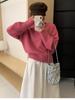 Diseño de Estilo Perezoso Suéter de Cuello Alto Suave y Ceroso para Mujer Otoño e Invierno Nuevo Holgado Grueso Cálido Base Suéter Top