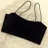 Comercio Transfronterizo Más Vendido Sujetador de Seda de Hielo Sin Costuras con Copas Fijas sin Tirantes para Mujer, Push-Up Anti-Exposición Delgado sin Espalda para Verano