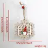 Suprimentos para Decoração de Natal Enfeites de Madeira Vazados de Natal Criativos Floco de Neve Forma de Papai Noel Pingentes para Árvore de Natal