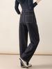 Calça Jeans Azul Retro Xinge Calça Banana Feminina 2025 Outono Cintura Alta Perna Larga Solta Caimento Foice