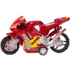 Decoración de Pastel de Cumpleaños para el Día del Niño Enchufe Modelo de Motocicleta de Carreras de Príncipe Coche de Motocicleta de Simulación